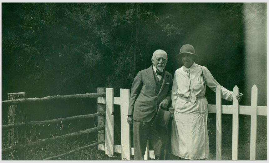 David Theomin in his later years with daughter Dorothy Theomin.