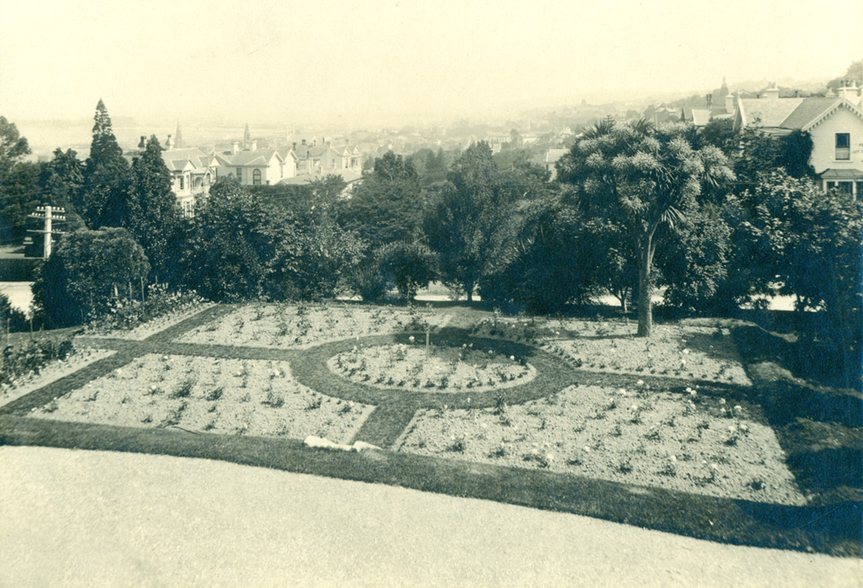 View of the Rose garden (C.M.Collins, NZ).