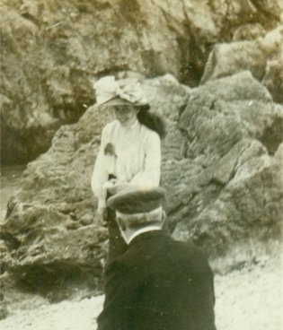 David and Dorothy by the beach c.1902